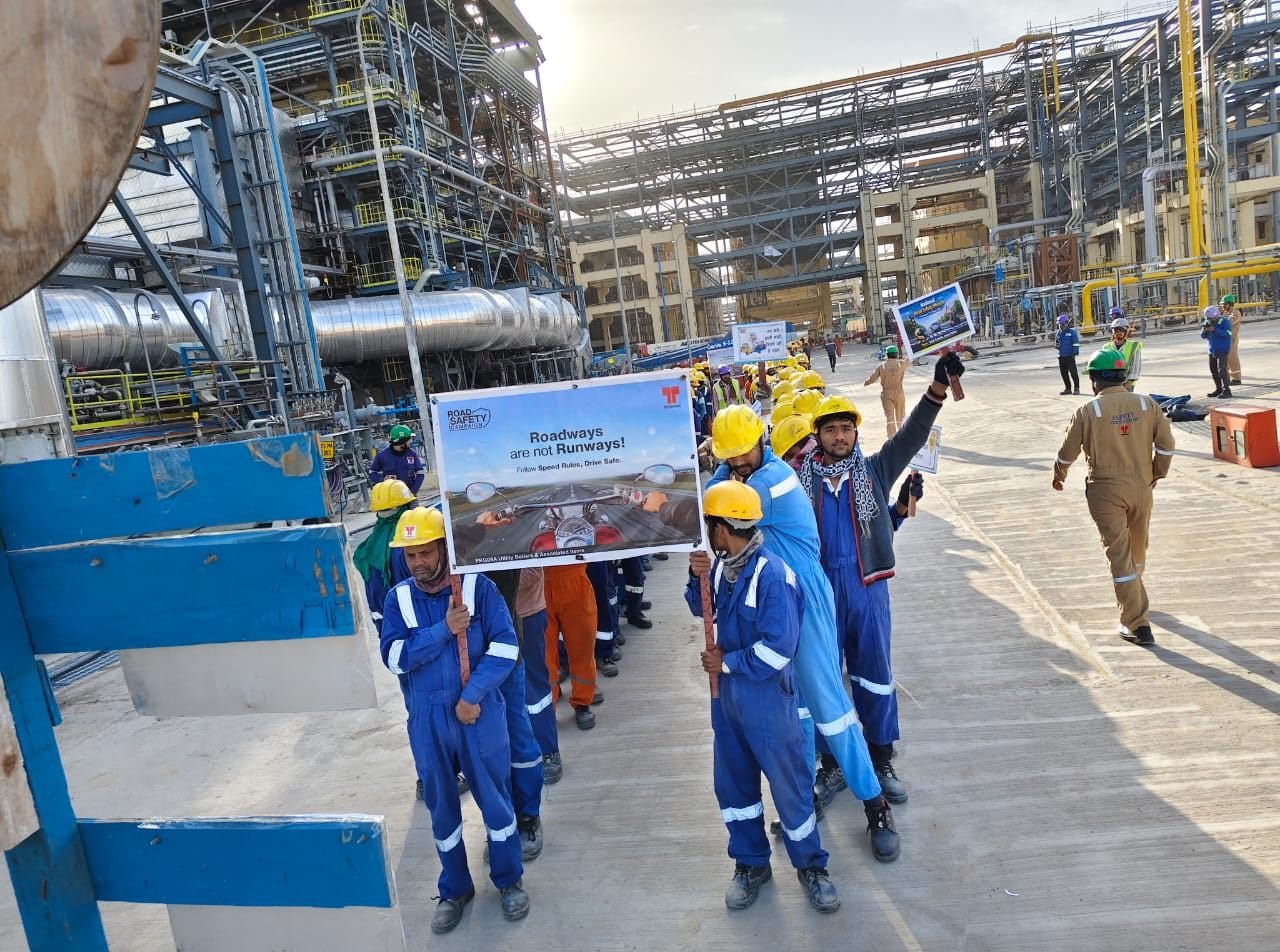 Road safety campaign march at the HRRL site